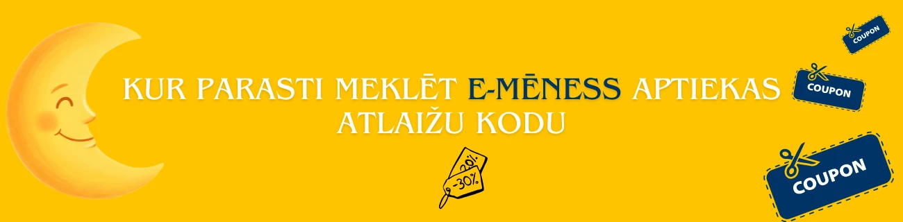 kur atrast e-mēness aptieka atlaižu kodu