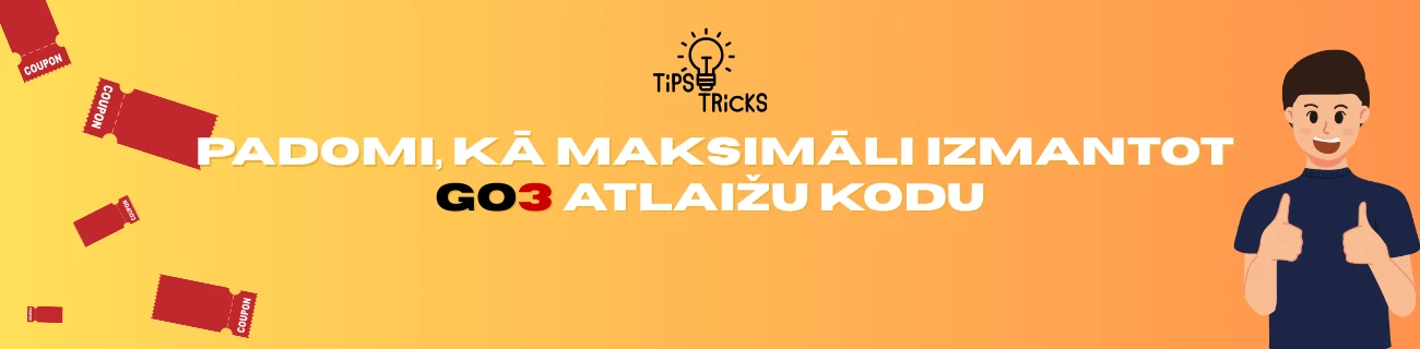 kā izmantot go3 atlaižu kodu